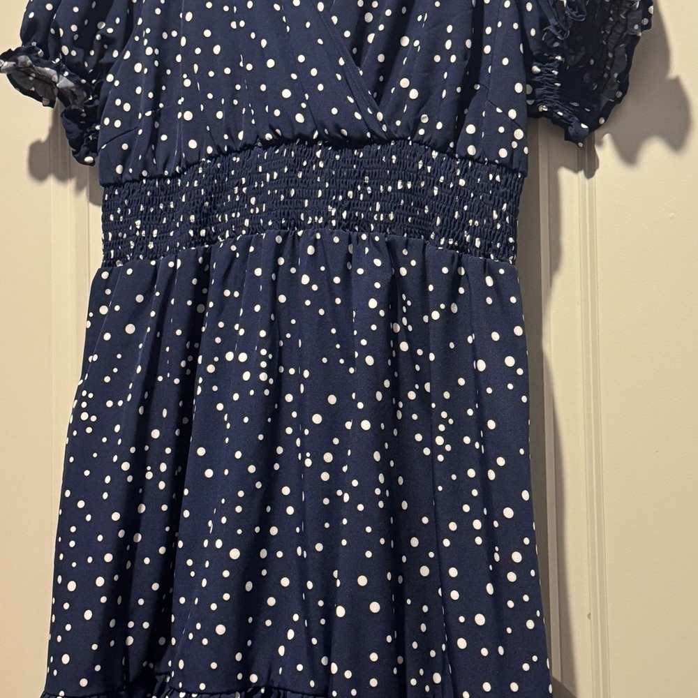 Navy Polka Dot women’s Dress
